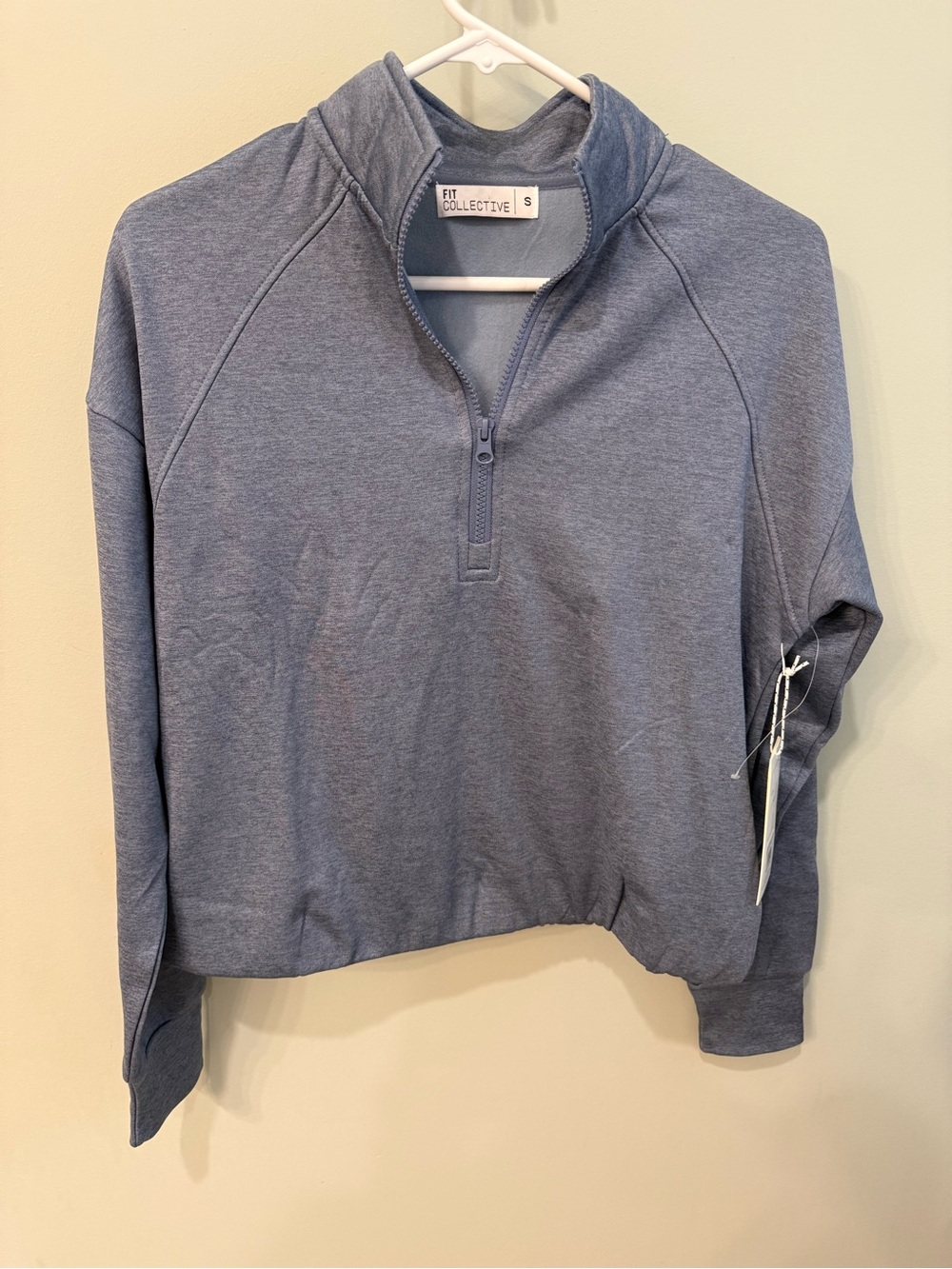 Fit Collective Heathered Blue Quarter-Zip Pullover